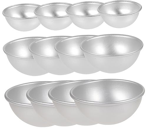 BEBEMOKO 12stücke Badekugelform Halbkreis Diy Bastelform Kuchenform Badekugel-bastelformen Badekugel-herstellungszubehör Backzubehör Backwerkzeug Diy-bastelform Bastelform Kuchen-diy-werkze