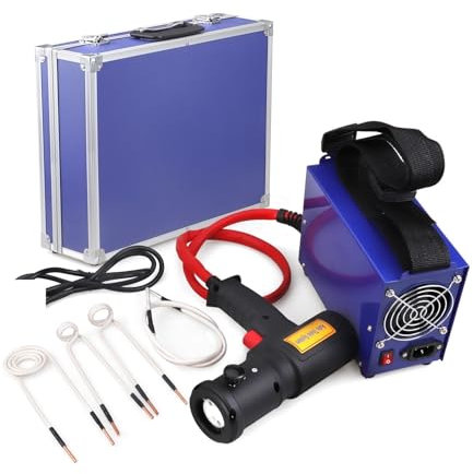Riscaldatore a induzione, 1500W Riscaldatore a Induzione Forgiatura a Induzione Magnetica Strumenti Forno di Fusione 4 Pezzi Forno di Fusione a Bobina di Induzione Riscaldamento Metallico,per rimuove