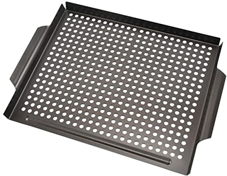 OUNONA Poêle à Griller Antiadhésive pour Barbecue, Plaque 3 Bords Repliés en Acier Épais, Surface Uniforme, pour Camping Et Rôtissage en Plein Air, Facile à Nettoyer, Usage Polyvalent Grillades