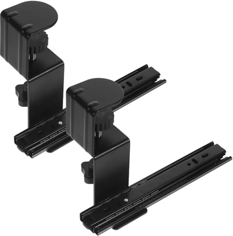 Angoily 2 Sätze Desktop-Erweiterungsboard Tischverlängerung Arm erweitern anbringbar erweitert Computer-Tisch-Extender-Unterstützung Unterstützung für Schreibtischerweiterungen Eisen Black