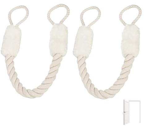 2 Stück Türkordel,Türstopper Klinke,TüRaufhalter,Türstopper Türklinke,Klemmschutz für Türen,Tür Klemmschutz Baby,Türklinken Stopper,Baumwolle zu Vermeiden Haustier und Kinder Fingerschutz