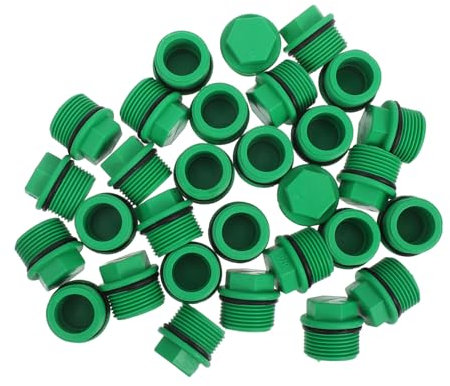 Alasum 30pièces Bouchons De Tuyau avec Filetage Externe pour Irrigation De Jardin Stoppeurs Étanches pour Équipements Arrosage Drainage