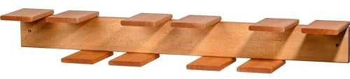 dobar® Green Label Großer Gartengerätehalter für die Wandmontage - Wandhalterung aus Massivholz für Werkzeuge, Besen, Gerätehalter Wand mit 5 Halterungen - 96 x 15 x 14 cm