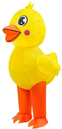 Goenb Aufblasbare Ente Kostüm Für Erwachsene Kinder, 3D Entchen Aufblasen Kostüme Lustige Tier Outfit Für Party Cosplay