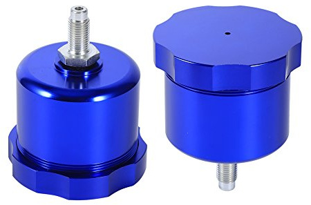 Yctze Tanque de Aceite de Aluminio Universal de Fluido de Frenos de Mano Hidráulica para Carreras de Deriva Fácil de 3 Colores Rojo Negro Azul (Blue)