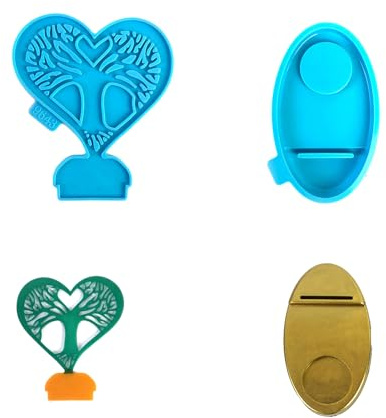 Lot de 2 moules en silicone en forme de cœur fabriqués à la main pour les occasions spéciales
