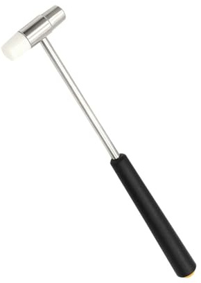 Dual Head Small Hammer, 18.5cm Mini Mallet with Steel and Plastic Head | Lightweight,Non-Slip Handle,for Jewelry Making, Watch Repair, Crafts, Musical Instruments Maintenance, DIY Projects