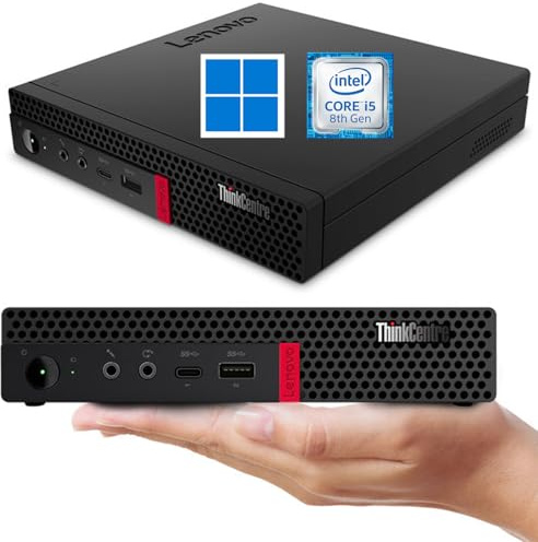 Lenovo ThinkCentre M720q Mini Desktop Win11 Pro, M720Q Micro PC Computer Core i5-8th, 16 GB RAM, 256 GB SSD, No Keyboard, 4K Supported (Renewed)