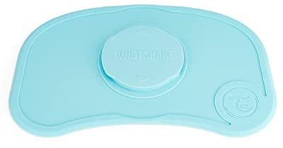 TWISTSHAKE Click-Mat Mini Trébol con Ventosa de Silicona para Bebés | 31 x 17 cm | Sin BPA, Pastel Blue, Azul