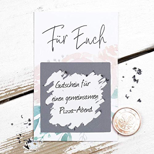 Rubbellos *Für euch* zur Babyparty, Gastgeschenkidee, Schwangerschaft, Rubbelkarte