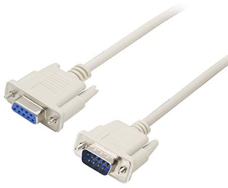 PNGKNYOCN Serielles DB9-Nullmodemkabel, RS232-Stecker auf Buchse, 2-3-Kreuz-Verlängerungskabel für Computer, Drucker, Scanner (4,5 Fuß)