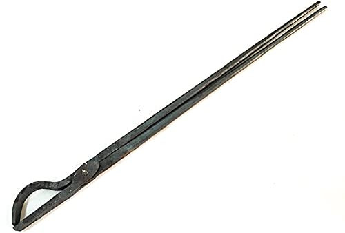 Tenaza de forja Pinzas de herrero Tenaza de forja pico de pato 70 cm 1.6 kg Pinza de herrero Fabricación de cuchillos Herrero Forja del yunque