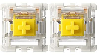 Gateron G Yellow Pro Switches prelubricados 3 pines RGB SMD lineal para teclado mecánico para juegos (36 piezas, amarillo)