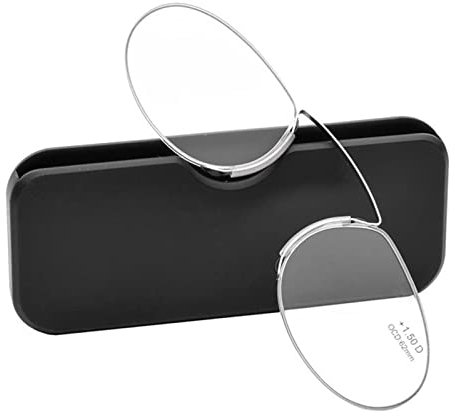 MAQBE Lesebrille für Damen und Herren Transparent. Kompakte leichte randlose Brillen. Brillengestelle für Damen und Herren irormphiblen. Lesehilfe. 3 Farben und 6 Abstufungen(black,+3.50)