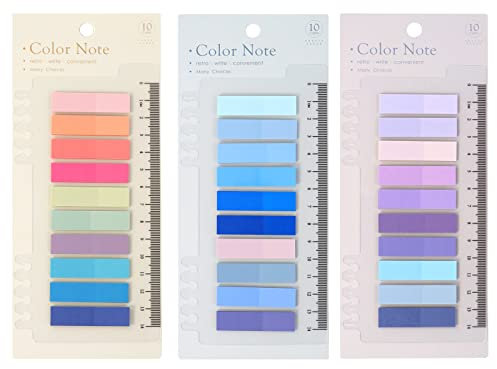 Qufiiry 600 Stück Haftnotizen Klebezettel, Sticky Notes, Selbstklebende Haftmarker, Index Haftnotizen Tabs, Klebezettel Klein mit Lineal für Seitenmarkierung Lesezeichen, für Büro Schule Zuhause