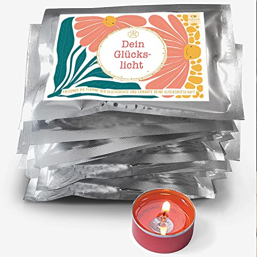 Fortunas Glückslicht | Dein Licht | Dein Glückslicht | Mit Blumendesign | 10er-Set