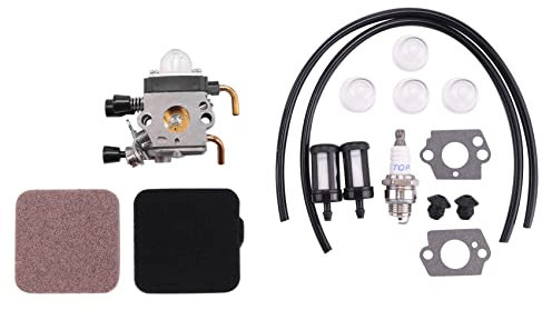 NZBUY FS85 FS80 Vergaser for kompatibel mit Stihl FS75 FS80R FS85 FS85R FS85T FS85RX Rasentrimmer Weedeater C1Q-S97 Carb W/Fuel Repower Kit Ai