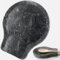 Navaris Repose cuillere antidérapant - Lot 2x porte cuillere cuisine en marbre noir pour pince spatule louche - Repose ustensiles de cuisine cuisinière