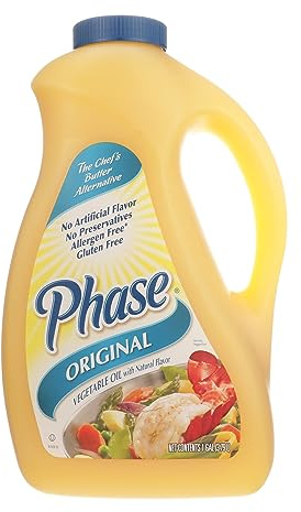Ventura Foods Phase Original Liquid Butter Alternative - Dairy-Free & Vegan Popcorn Butter Oil - Shelf Stable Vegetable Oil for Sautéing, Grilling - No Gluten or MSG, 1 Gallon