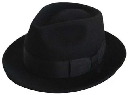 Aoleaky Western-Outback-Cowboyhut für Herren wasserfeste Reitmütze mit formbarer Krempe und schwarz/weißer Farbe Black 56-58CM M