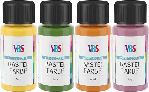 VBS Bastelfarben-Set Colorful Autumn, 4 x 50 ml
