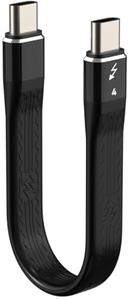 Gbformat Cavo USB C to USB C Corto 100W Maschio a Maschio Ricarica Dati Cavo Compatibile con Thunderbolt 4, Cavo USB Type C Corto 40 Gbps da 13cm Cavo Dati per Phone, Laptop