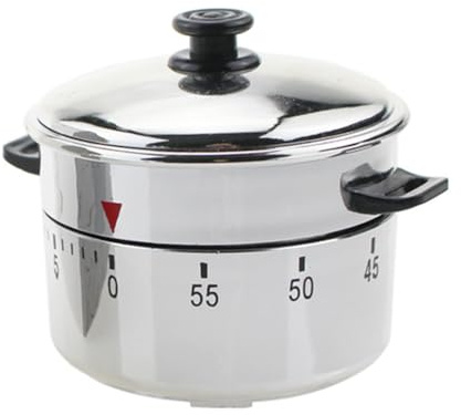 Ciieeo Minuterie Mécanique De Cuisine sans Batterie avec Alerte Sonore Minuteur Cuisine Aimanté pour Cuisson Pâtisserie Et Enseignement 3.15X2.60X2.40In