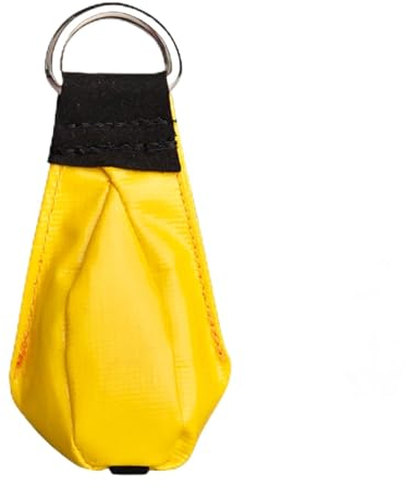 MEGYAD Wurfbeutel: Mehrzweckseil Schleuder Bag aus Nylon, Klettern Baum Seil Werfen Gewicht Tasche, D-Ring aus Edelstahl, Wurfbeutel Klettern für Baum Klettern Baum Arbeiten Bergsteigen (210g Gelb)