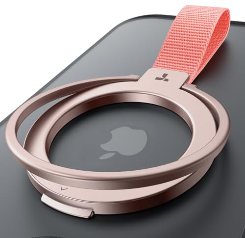 TORRAS Handy Ring für MagSafe 12N Magnetkraft für Fingerhalterung 360°Drehbar als Ständer Ringhalter Handy Halterung magnetisch für iPhone Samsung usw.- Rosenrosa