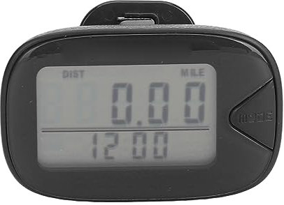 Podomètre de Marche, Compteur de Pas, podomètre de Poche, Pas précis, podomètre numérique pour Hommes et Femmes, Enregistrement de la Distance de Marche et de Course (Noir)