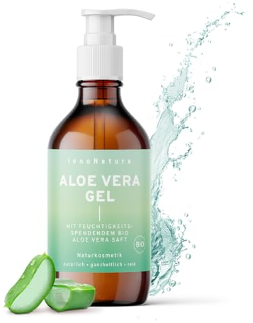 Bio Aloe Vera Gel | Feuchtigkeit für Haut und Haare mit Aloe Barbadensis Leaf Juice | 250ml, Vegan, Hautverträglichkeit sehr gut