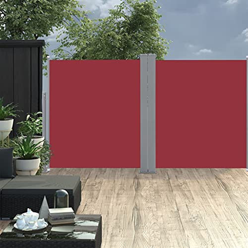 Iiaky Ausziehbare Seitenmarkise Rot 160 x 600 cm Balkon Sichtschutz Sonnenschutz Terrasse Sichtschutz FüR Den Garten Senkrechtmarkise AußEn