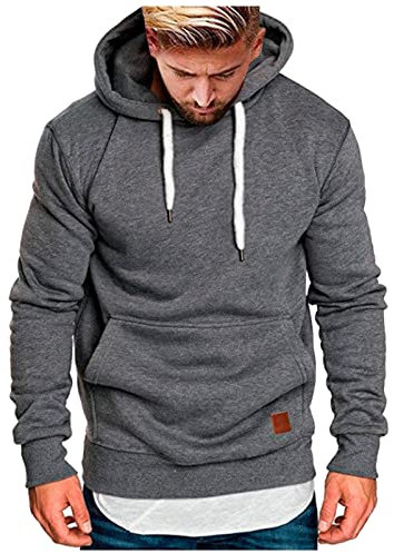 Darringls Hoodie Herren Kapuzenpullover 2024 Winter Warm Freizeit Pullover Langarm Kordelzug Sweatshirt Männer Kapuzenpulli Hooded Sweat
