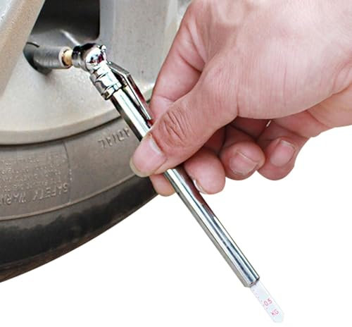 Derwrtup Manómetro de presión de aire | Manómetro de aire de mandril de cabezal preciso y rápido Presión de los neumáticos,Práctico manómetro de acero inoxidable para bicicleta, RV, SUV, automóvil,