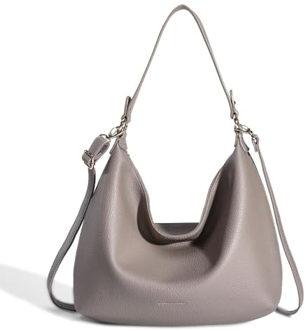David Jones - Damen Schultertasche Hobo Tasche - Große Shopper Handtasche Weichem PU Leder - Henkeltasche Lange Henkel für Schulter - Umhängetasche Klassisch Einfach Alltag Arbeit Tote Bag