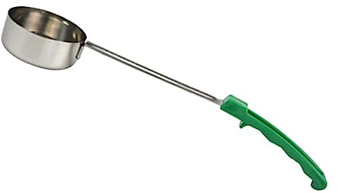 KICHOUSE Cuillère à Sauce Inoxydable Louche Plate Ergonomique Pour Pizza Et Soupe Cuillère Doseuse Résistante Et Facile à Nettoyer Ustensile De Cuisine Polyvalent Vert