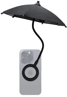 Dual Magnetic Phone Umbrella for Sun,Cellphone Sunshade Shield Compatible with Magsafe Phone-Grip/Magsafe Car Phone-Holder,UPF45+ Phone Umbrella for iPhone 17 16 15 Pro Max Mothers Day Anti-Glare