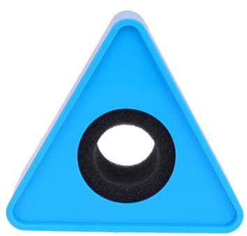 TOGEVAL Mikrofon als Mikrofonmarkierung Blauer mit Dreieckiger Form Abs Logo Ständer Leicht zu Tragen für Professionelle Interview und Reportageanwendungen