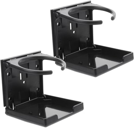 Amosfun 2 Pièces Porte Gobelet Plastique pour Table de Foot avec Fixation par Vis Support Bouteille pour Accessoires RV Chaise Cuisine Montage Facile