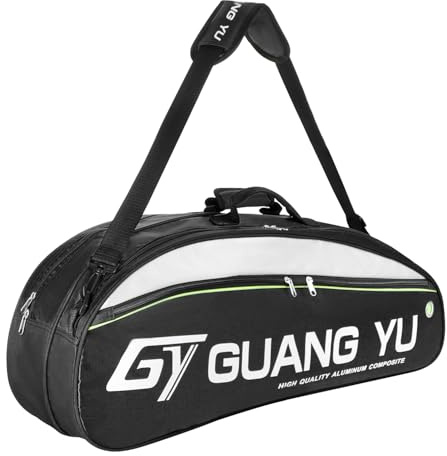 Badminton-Tasche für Schläger Schlägertasche Tragbar Badmintontasche Große Kapazität Schlägerhülle Team Bag mit Separater Schuhtasche Multifunktional Sporttasche Tasche für Badminton Tennis Squash