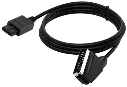 Ksikdeg Heavy Dutys - Cavo AV SCART RGB per console N64, 180 cm, con anima in rame placcato in stagno, anti-interferenza, NTSC, cavo scart RGB