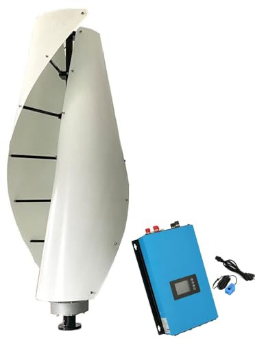 3000W Vertical Axis Maglev Wind Turbine 48V/96V/120V/220V, Darrieus & Savonius 2M Blades, Complete 3KW Wind Generator Kit With 3000W Grid-Tie Inverter (220, Volt)