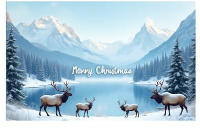 Outdoor Garage Tür Banner Große Weihnachten Dekoration Tür Abdeckung Saisonale Outdoor Garage Tür Hause Wand (B, 480x210cm)