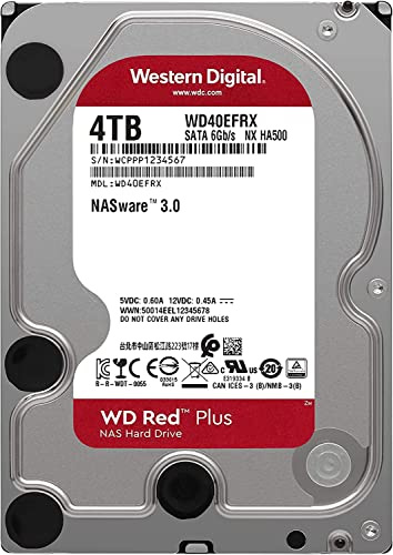 WD Red - Disco duro interno para NAS (4 TB, 3,5, 5400 RPM, WD40EFRX) (Reacondicionado)