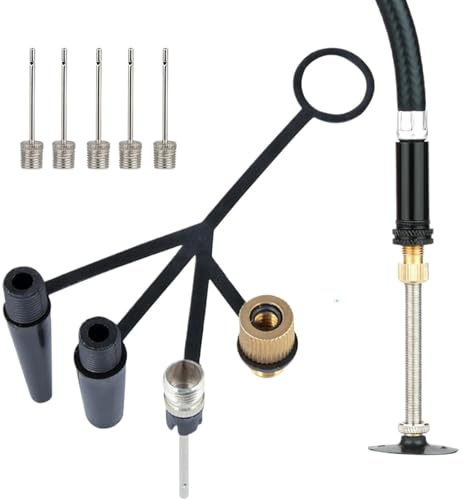 Cykelventiladapter – 4-klo-luftpumpsanslutning, däckpåfyllningskonverterare | mångsidig ventilomvandlare, högtrycksmunstyckesverktyg, bärbara uppblåsningstillbehör | universell luftpumpanslutning för