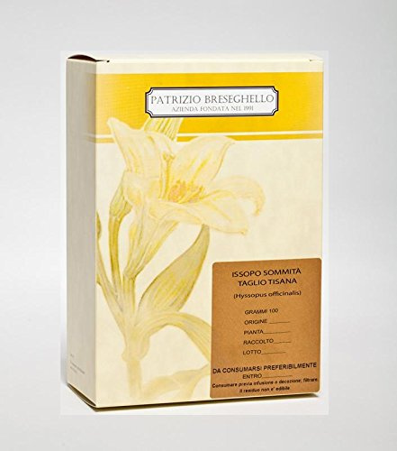 Patrizio Breseghello - Issopo Sommità Taglio Tisana 100 g, 100% Naturale, Per Infusi e Tisane alle Erbe Officinali