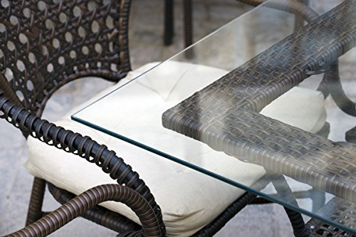 MySpiegel.de Glasplatte Tisch Glastisch Tischplatte Glas Zuschnitt Glasplatten nach Maß Klar Durchsichtig Glasscheibe in 8mm (90x55 cm)