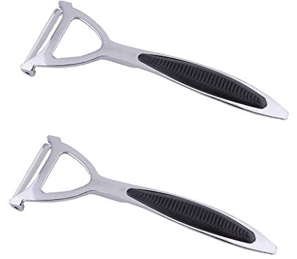 2 PCS Potato peelers Vegetable Peeler, Alloy Heavy Duty Kitchen y Shape Swivel Non Slip Handle Sharp Blade Veggie Carrot Fruit peelers
