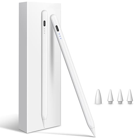 Cisteen Stylus Pen for iPad 2026-2018, Pencil for iPad 11th A16/10/9/8/7/6,Air 11/13 M2/M3/M4,Pro 11/13 M4/M5,Pro 12.9,Air 5/4/3,Mini 7 A17 Pro/6/5,with Faster Charge,Tilt Sensor,Palm Rejection
