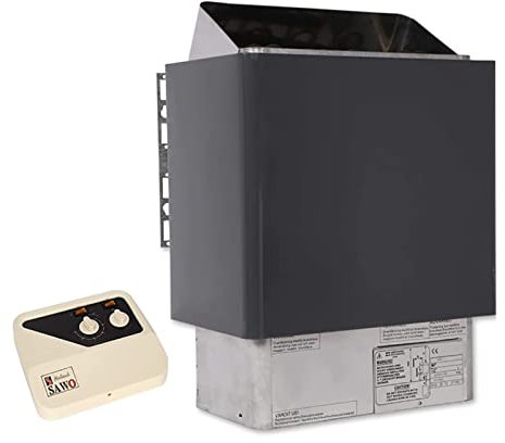 TROONZ Poêle De Sauna 3-6KW 220V Chauffe-Sauna Électrique avec Contrôleur Externe pour Maison, Hôtel, Salle De Sauna, Spa-6KW/220V